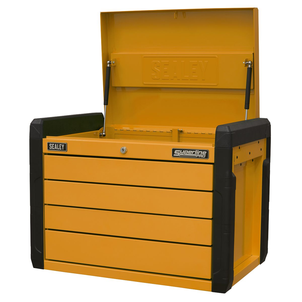 Sealey Superline PRO Push-to-Open Topchest 4-Drawer - Orange - Image 2