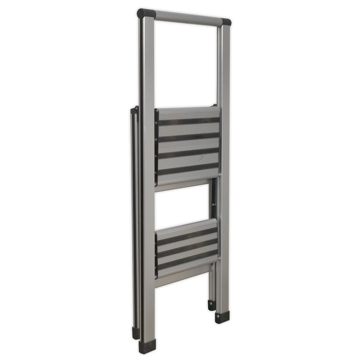 Sealey Professional Folding Step Ladder 2-Step Aluminium 150kg Capacity - Image 3