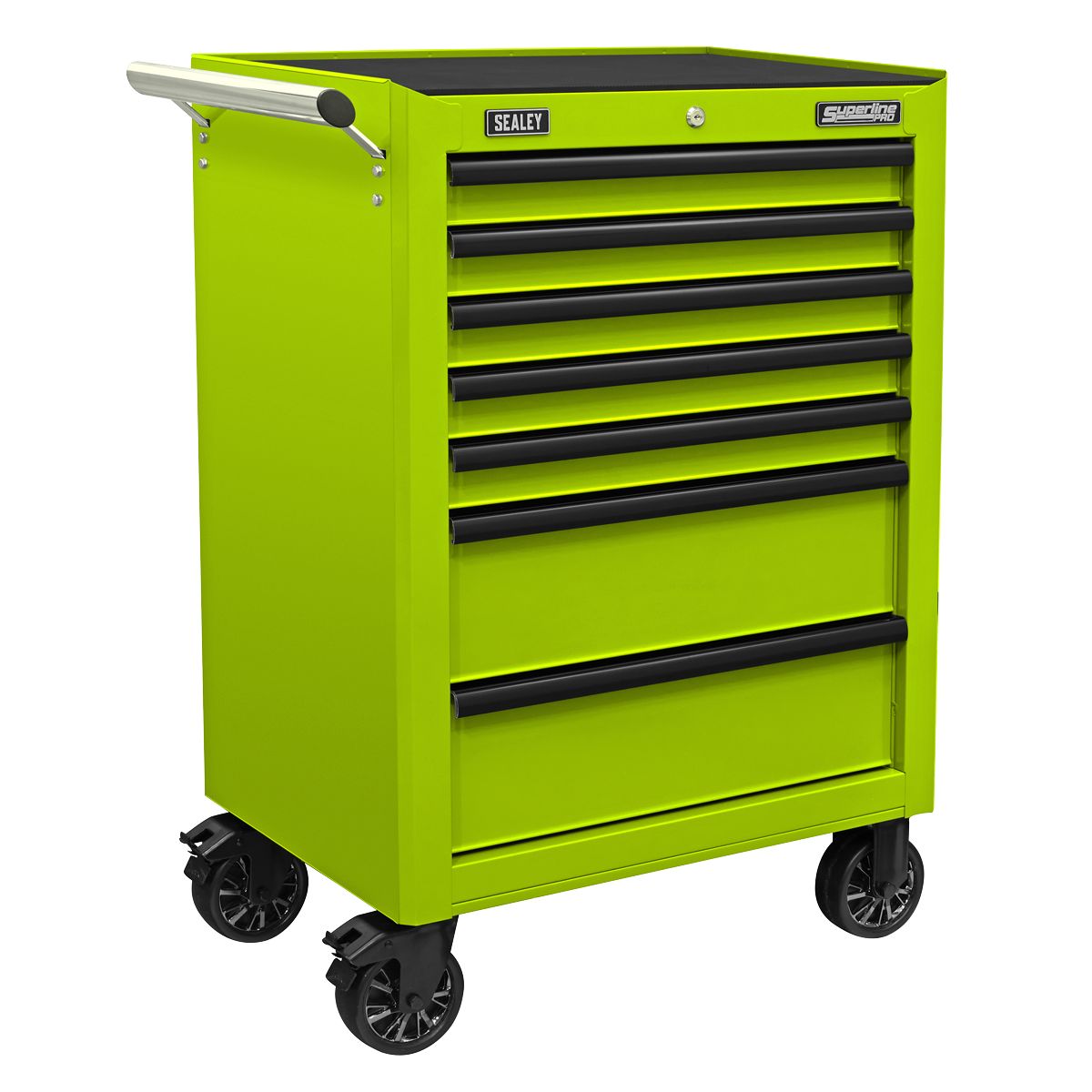 Sealey Superline PRO Topchest, Mid-Box Tool Chest & Rollcab Combination 14 Drawer - Green - Image 4