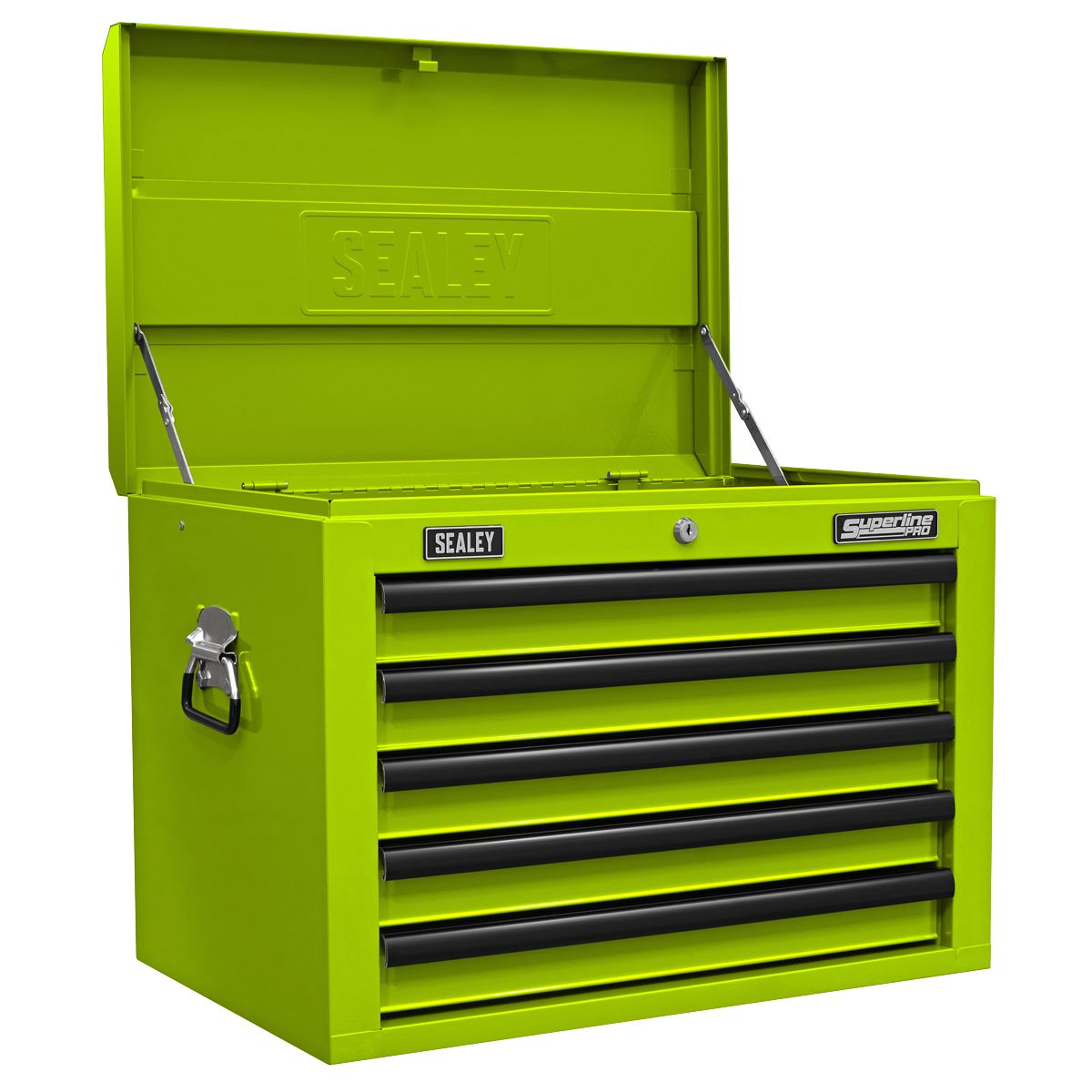 Sealey Superline PRO Topchest, Mid-Box Tool Chest & Rollcab Combination 14 Drawer - Green - Image 7