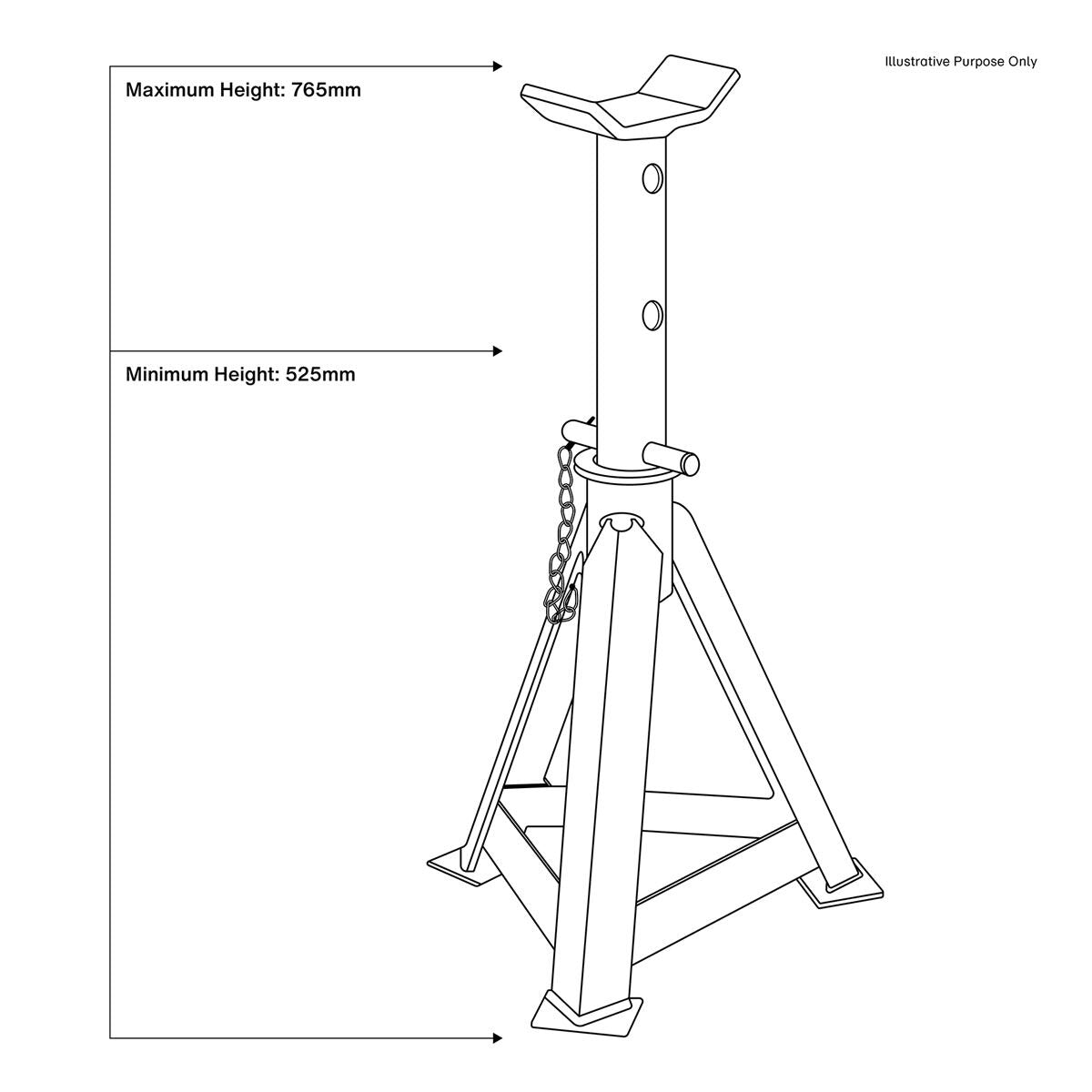 Sealey Axle Stands (Pair) 12 Tonne Capacity per Stand - Image 2