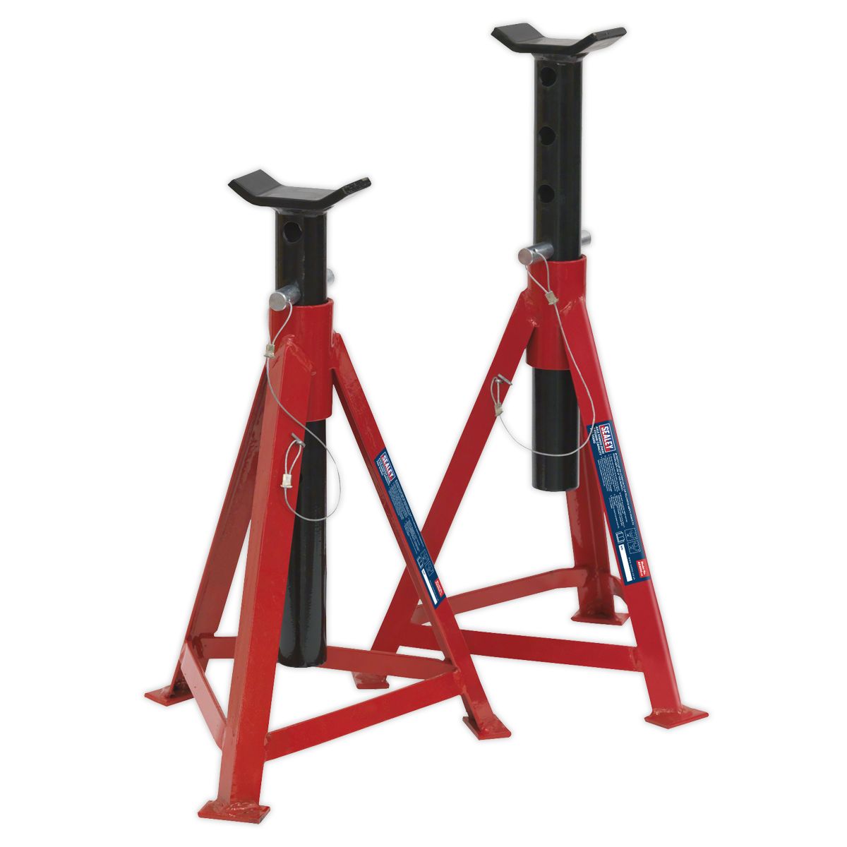 Sealey Premier Axle Stands (Pair) 2.5 Tonne Capacity per Stand Medium Height - Image 1