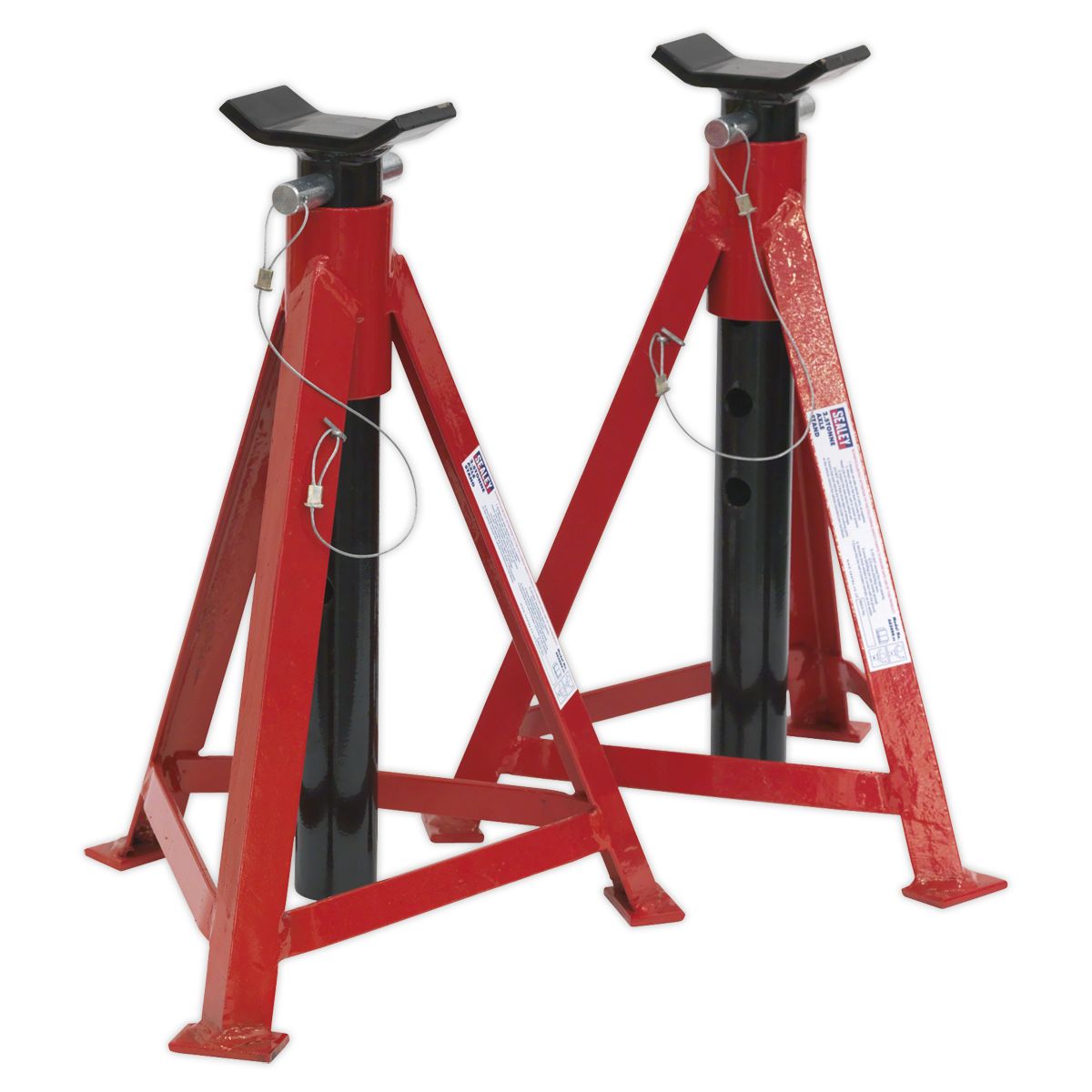 Sealey Premier Axle Stands (Pair) 2.5 Tonne Capacity per Stand Medium Height - Image 2