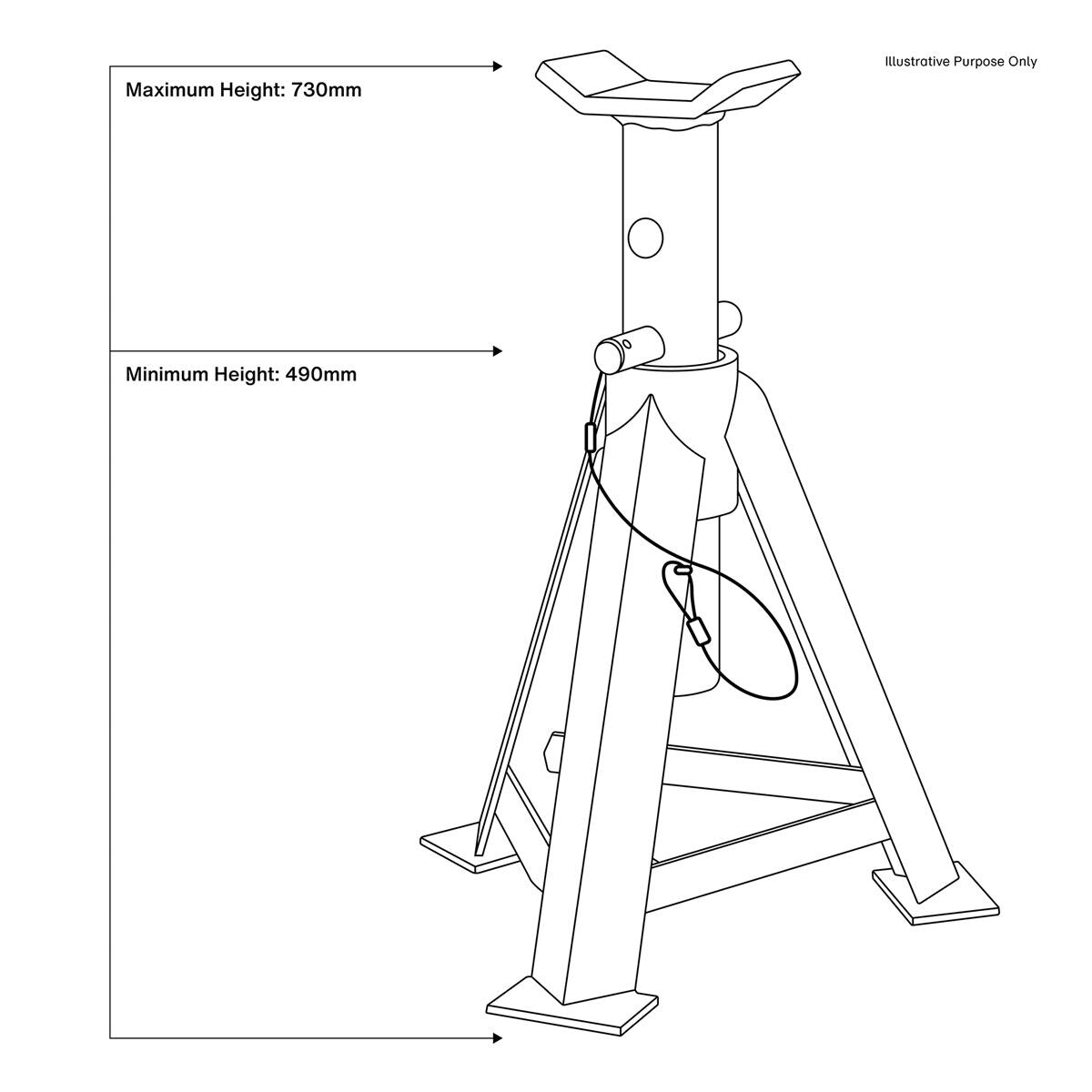 Sealey Axle Stands (Pair) 7.5 Tonne Capacity per Stand - Image 2