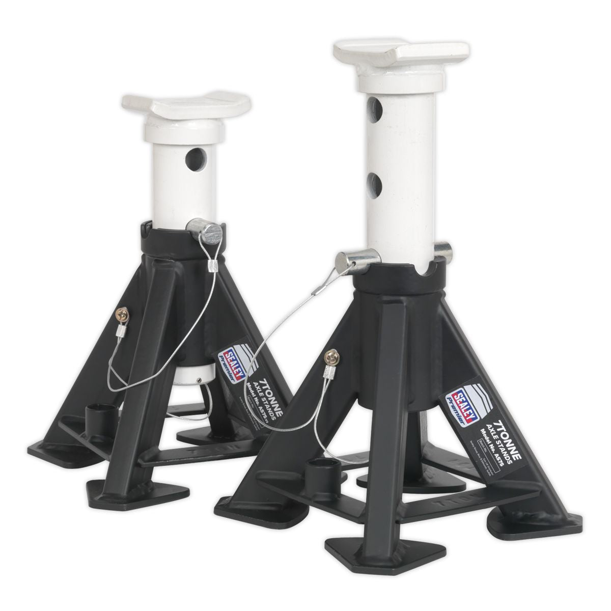 Sealey Premier Short Axle Stands (Pair) 7 Tonne Capacity per Stand - Image 1