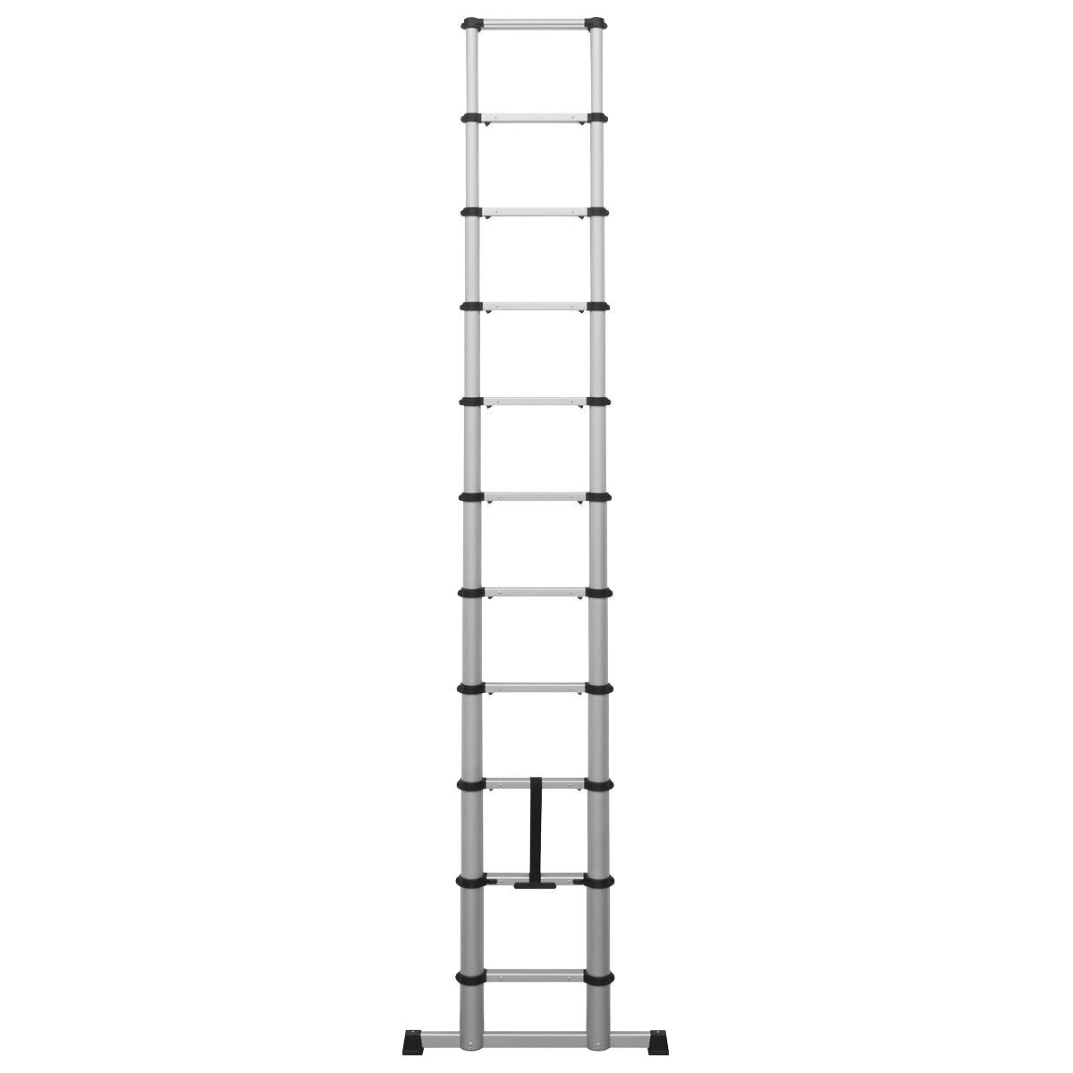 Sealey Telescopic Ladder 11-Tread Aluminium - BS EN 131 - Image 3