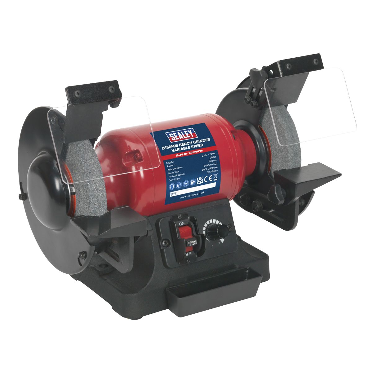 Sealey 150mm Bench Grinder with Variable Speed 250W/230V - Image 1