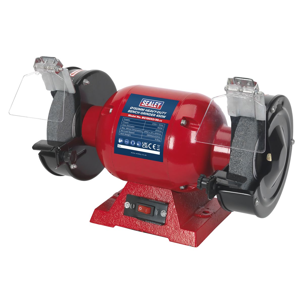 Sealey Heavy-Duty 150mm Bench Grinder 450W/230V - Image 2