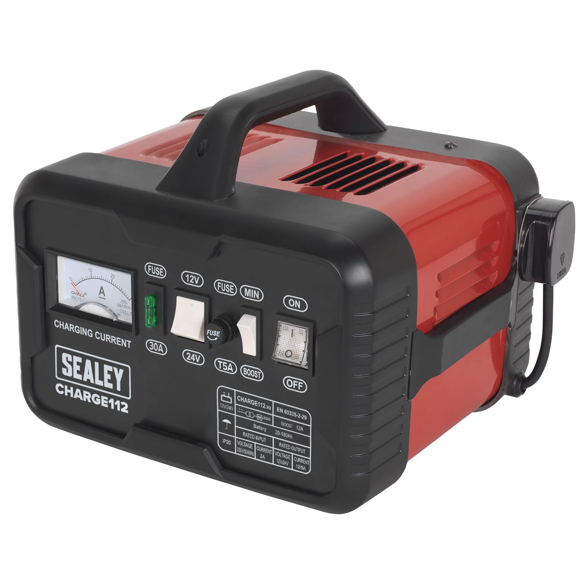 Sealey 12/24V Battery Charger 16A 230V - Image 1