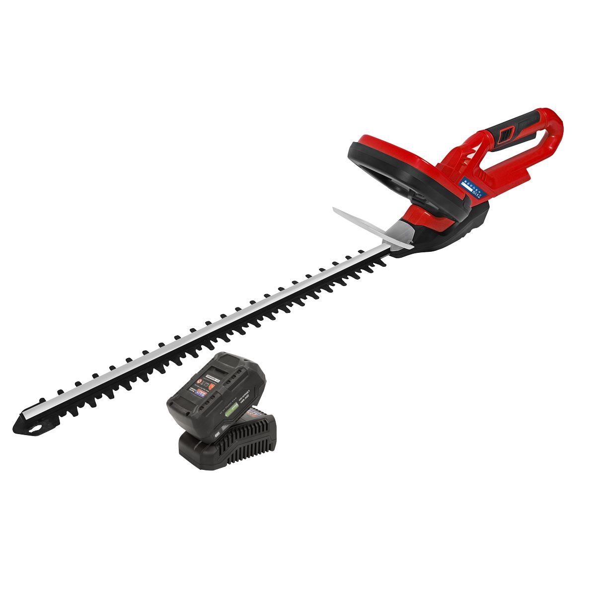 Sealey SV20 Series Cordless Hedge Trimmer 20V 4Ah with Battery & Charger - Image 1