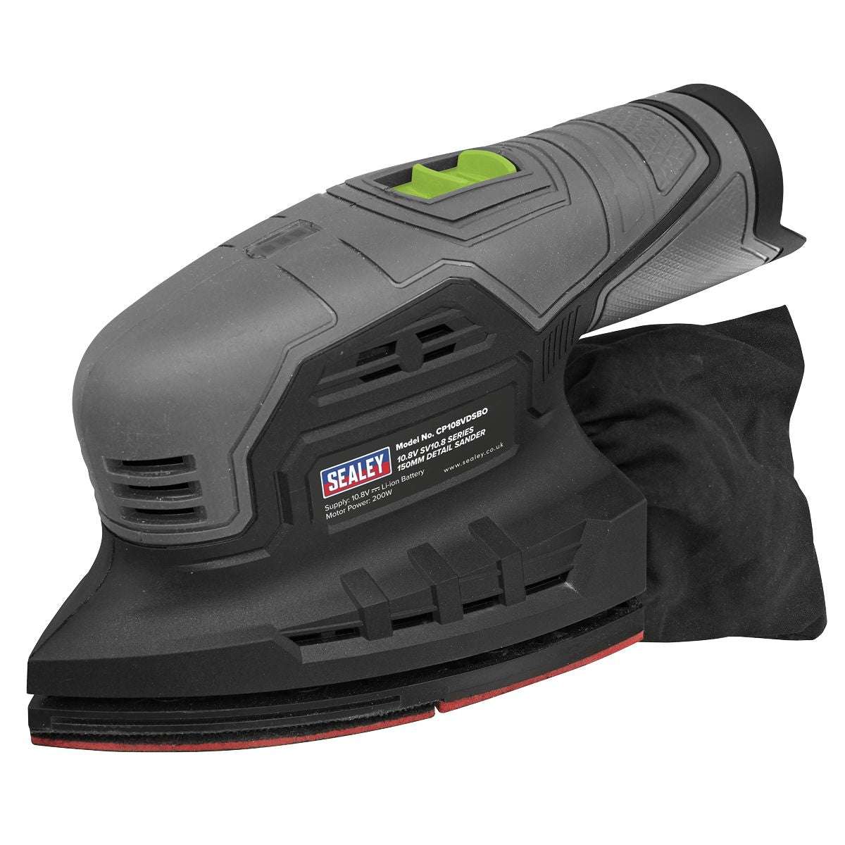 Sealey SV10.8 Series 150mm Cordless Detail Sander Kit 10.8V 2Ah - Image 4