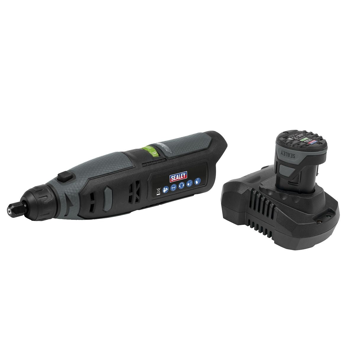 Sealey SV10.8 Series Cordless Multipurpose Mini Grinder Kit 10.8V 2Ah - Image 1