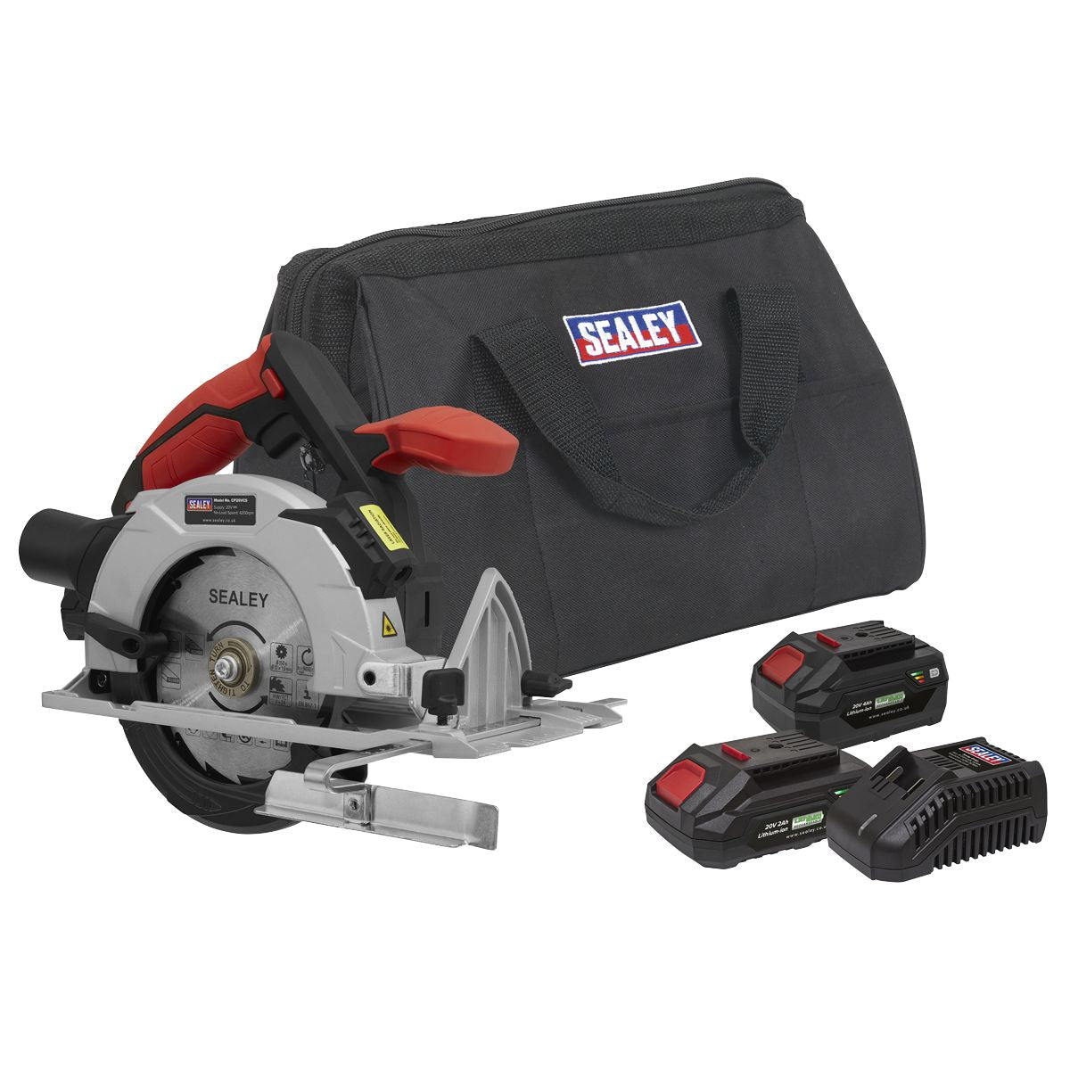 Sealey SV20 Series 150mm Cordless Circular Saw Kit 20V - 2 Batteries - Image 1