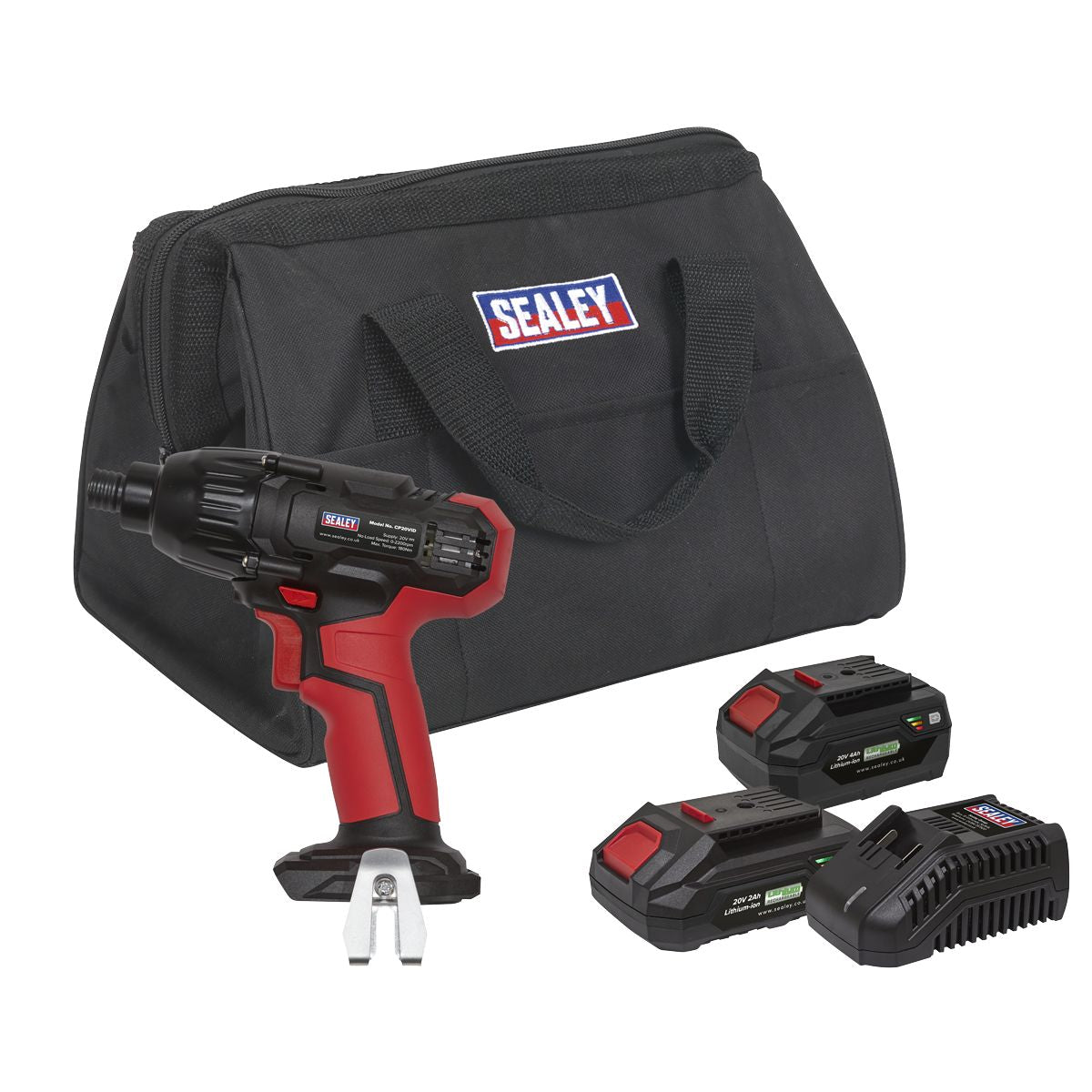 Sealey SV20 Series 1/4"Hex Drive Cordless Impact Driver 20V - 2 Batteries - Image 1