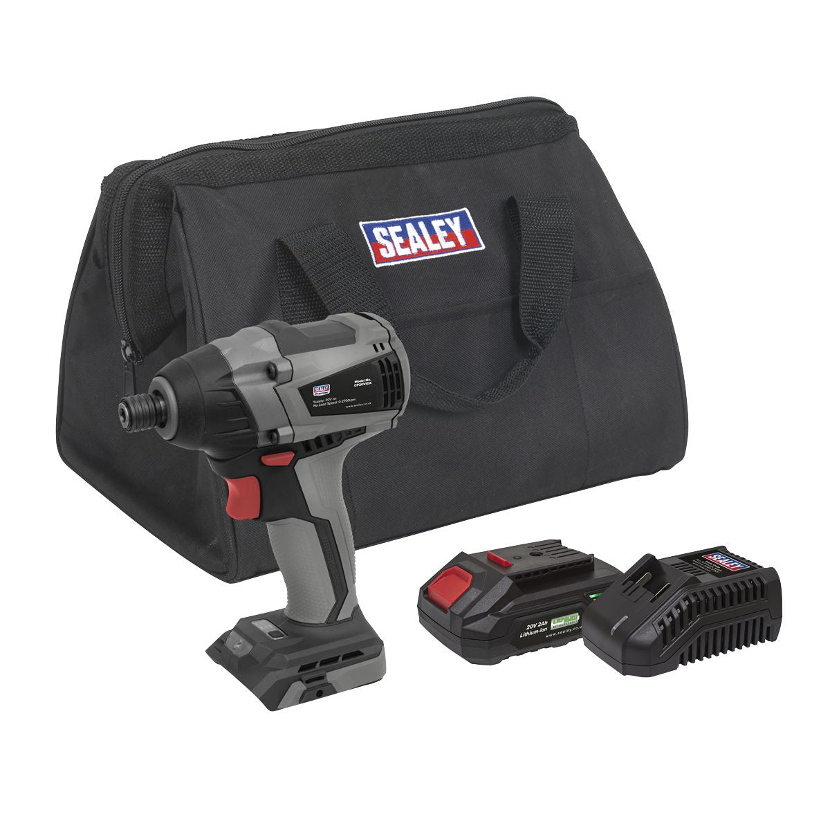 Sealey Premier SV20 Series 1/4"Hex Brushless Cordless Impact Driver Kit 20V 2Ah - Image 1