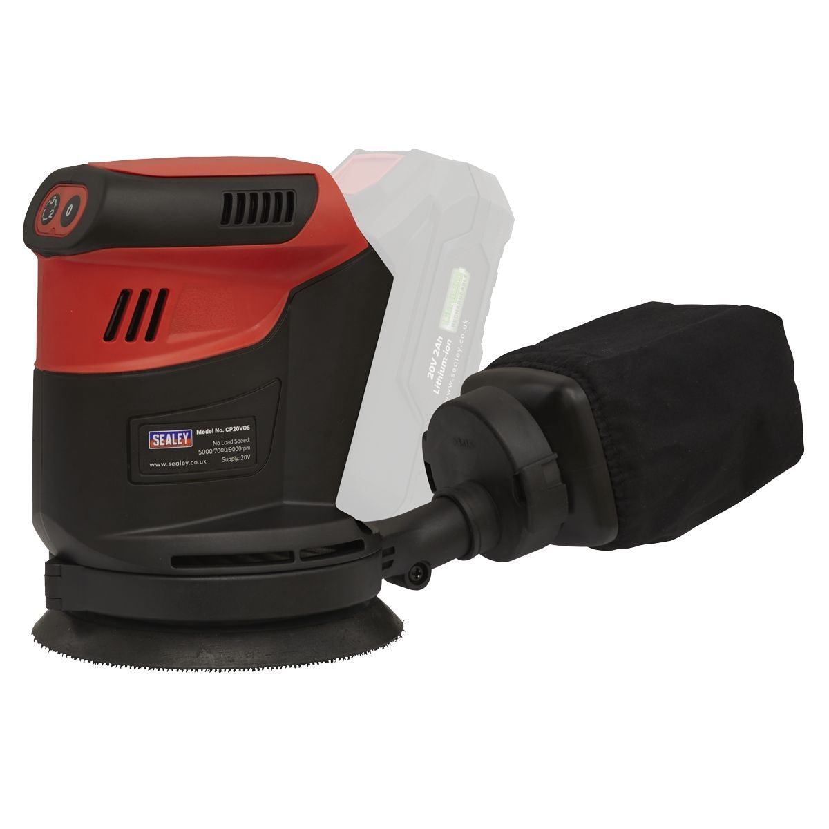 Sealey SV20 Series 125mm Cordless Orbital Palm Sander 20V - Body Only - Image 1