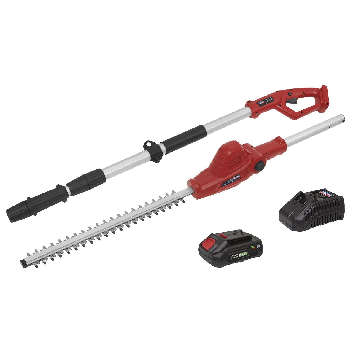 Sealey SV20 Series Cordless Telescopic Hedge Trimmer Kit 20V 2Ah - Image 1