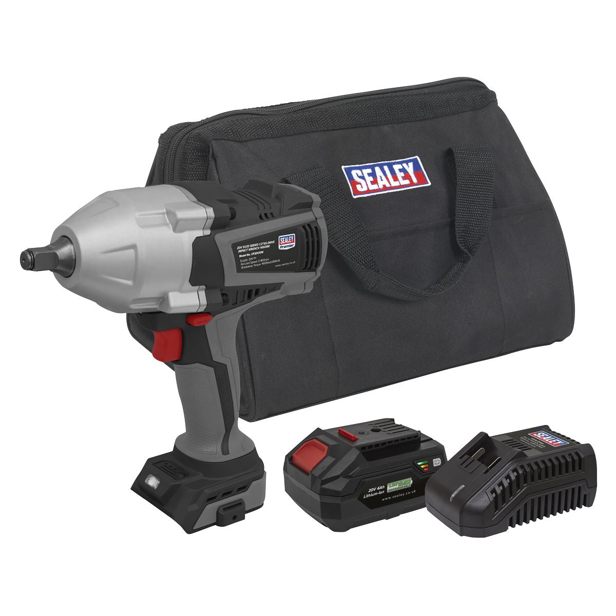 Sealey Premier SV20 Series Cordless Impact Wrench Kit 20V 4Ah - Image 1