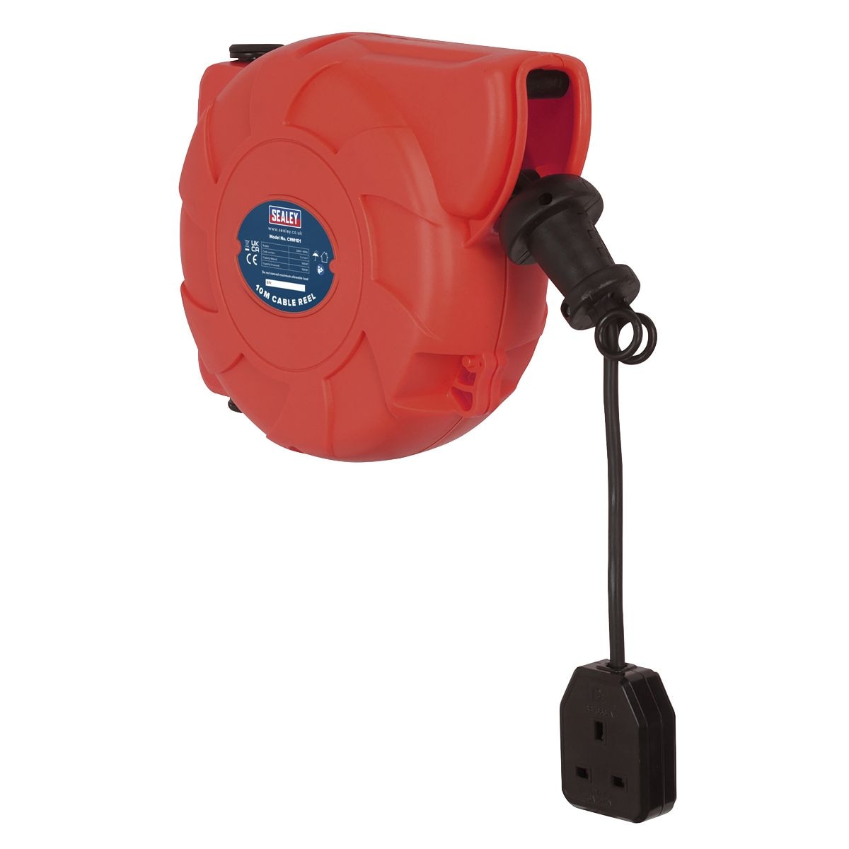 Sealey 10m Retractable Cable Reel System 1 x 230V - Image 1