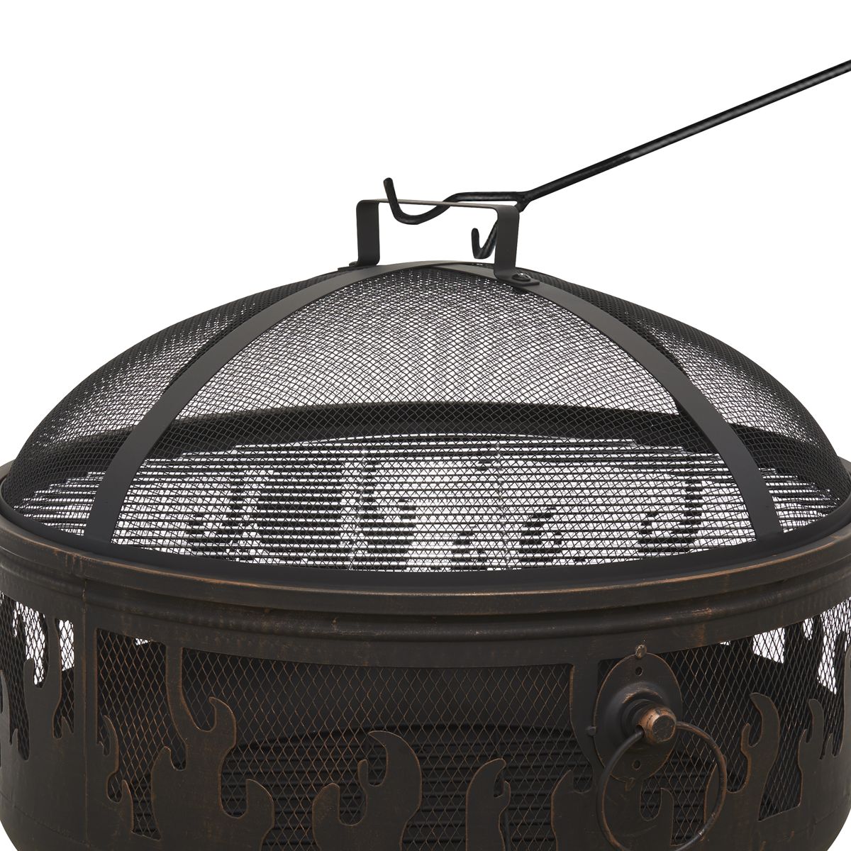 Dellonda Deluxe Fire Pit Fireplace Outdoor Patio Heater, Cooking Grill & Poker - Image 10