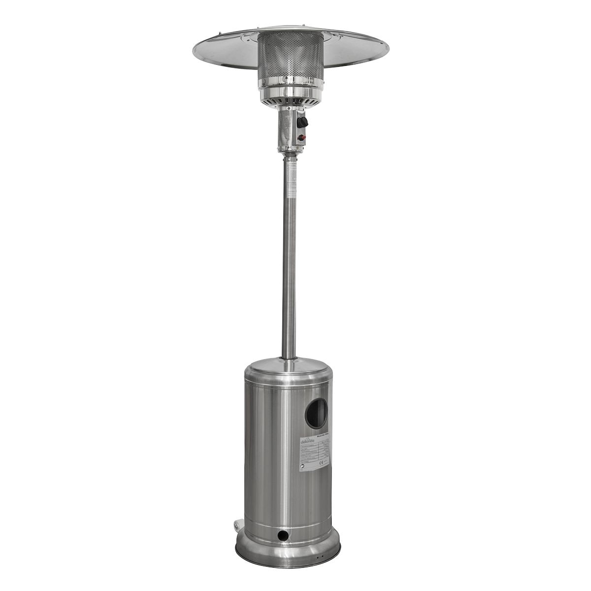 Dellonda 13kW Stainless Steel Commercial Gas Outdoor Garden Patio Heater, Wheels - Image 1