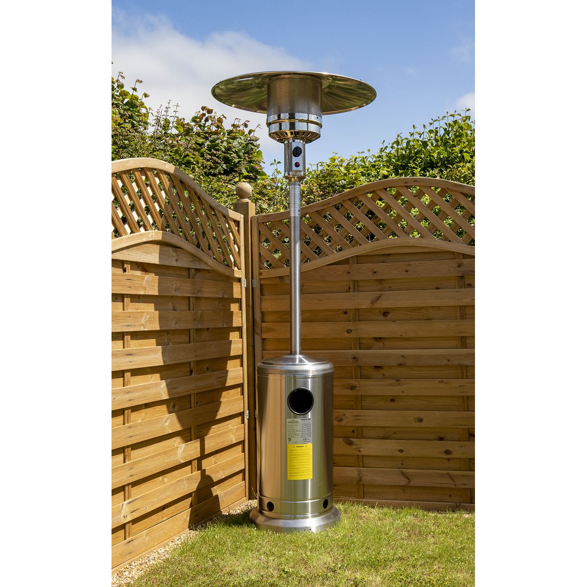 Dellonda 13kW Stainless Steel Commercial Gas Outdoor Garden Patio Heater, Wheels - Image 2