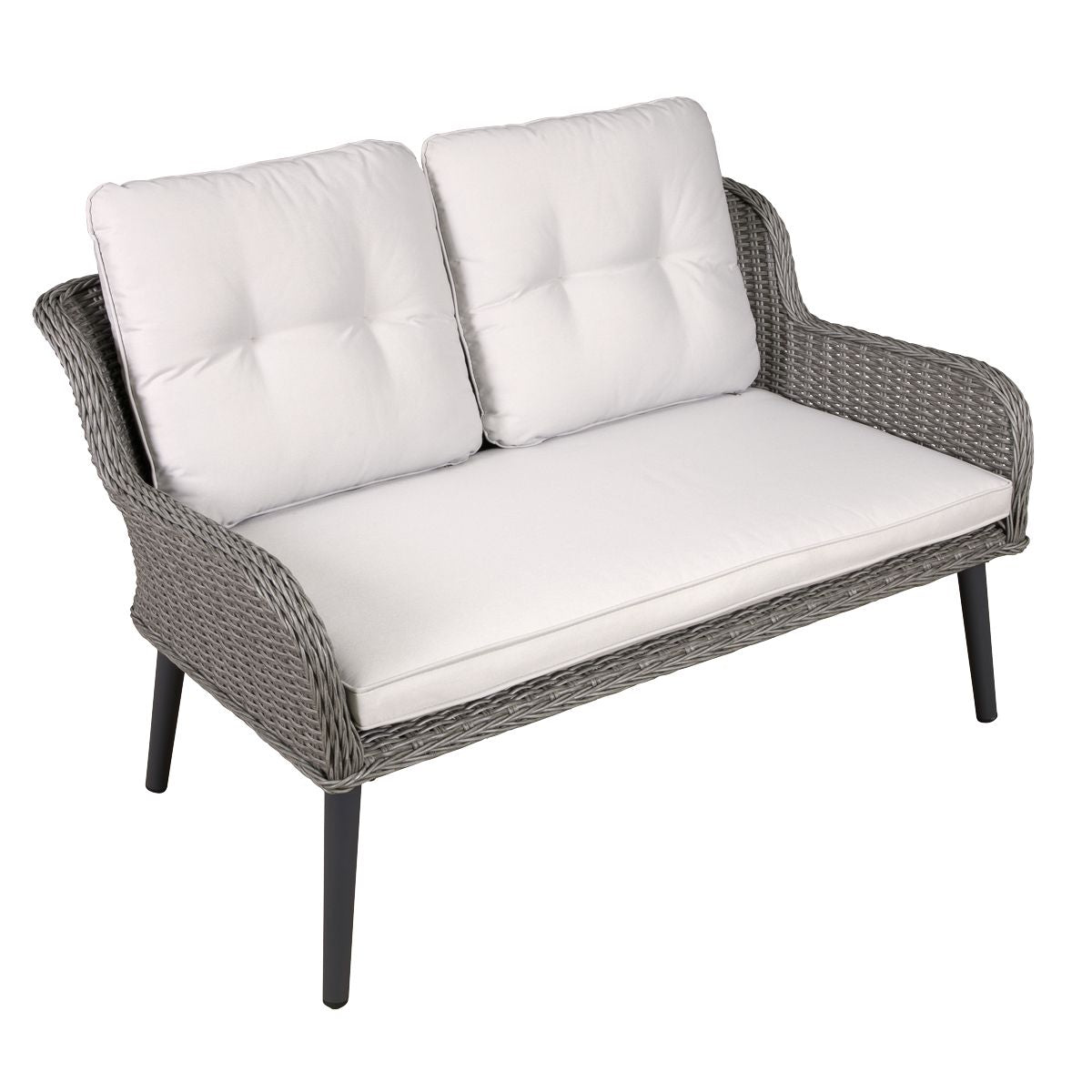 Dellonda Buxton Rattan Wicker Outdoor 2-Seater Sofa