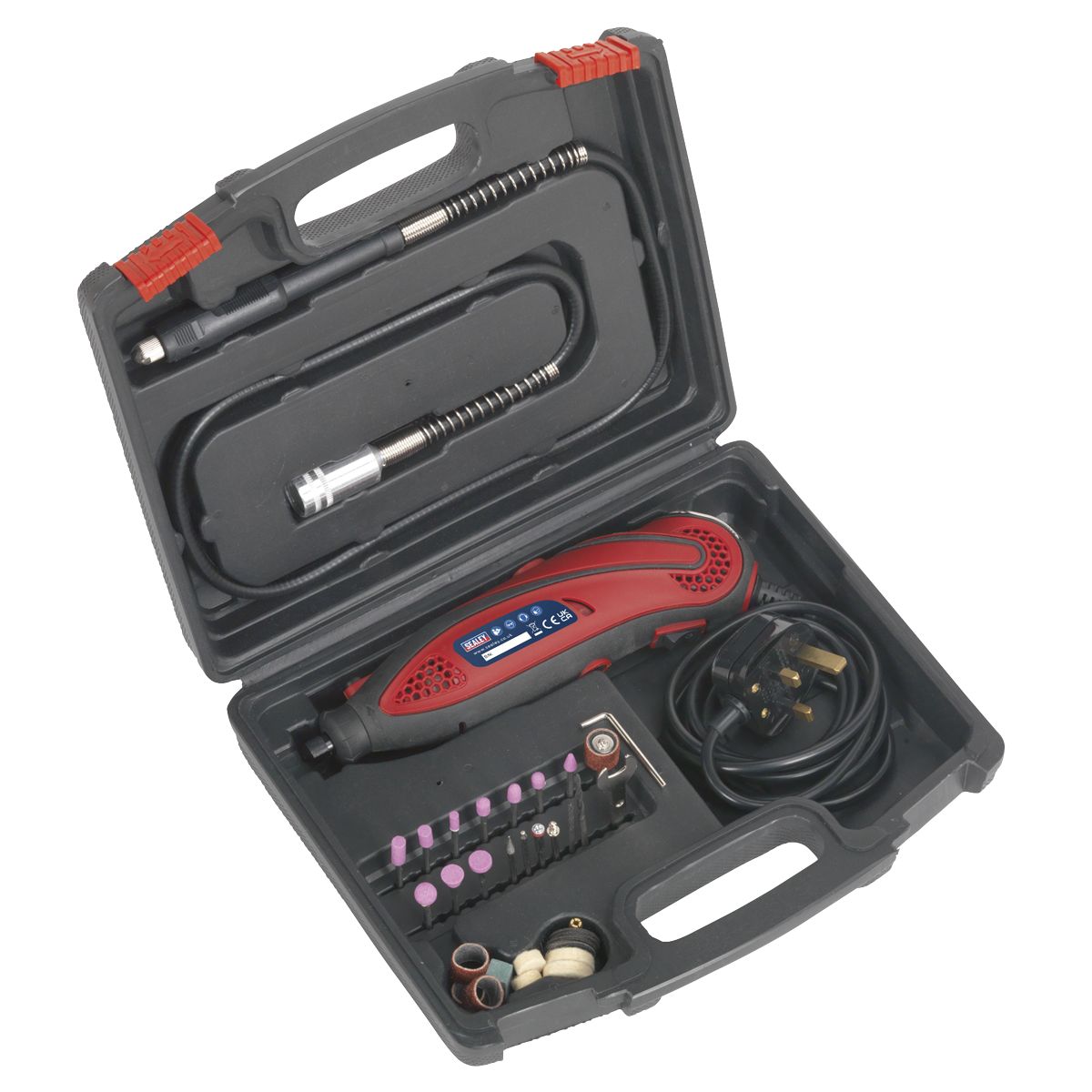 Sealey Multipurpose Rotary Tool & Engraver Kit 230V 40pc - Image 1