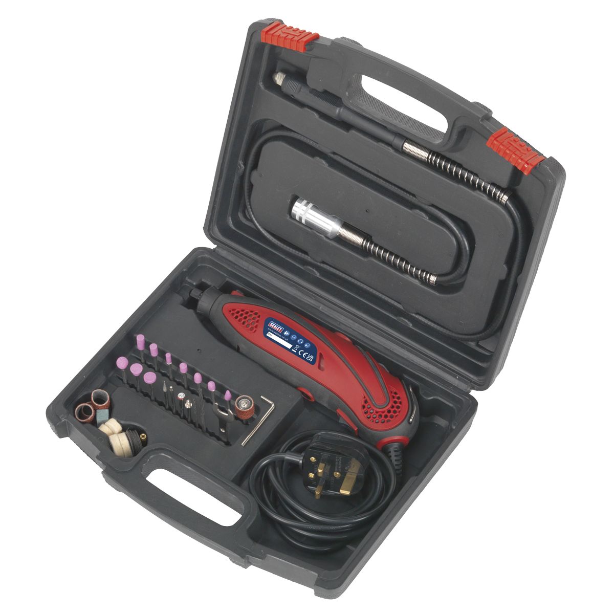 Sealey Multipurpose Rotary Tool & Engraver Kit 230V 40pc - Image 2