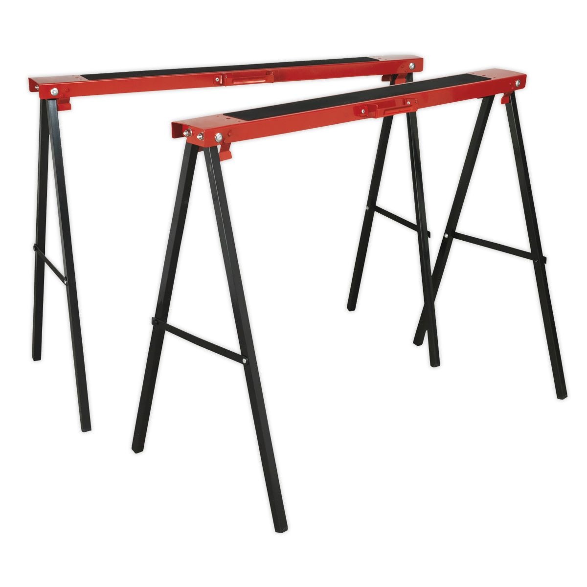 Sealey Fold Down Trestles 100kg Capacity per Trestle - Pair - Image 1