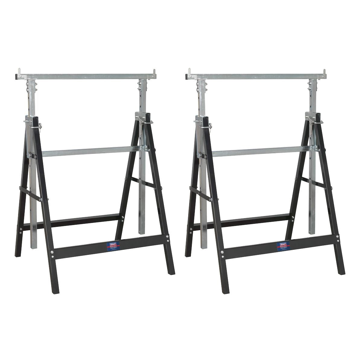 Sealey Fold Down Telescopic Trestle 200kg Capacity - Pair - Image 1