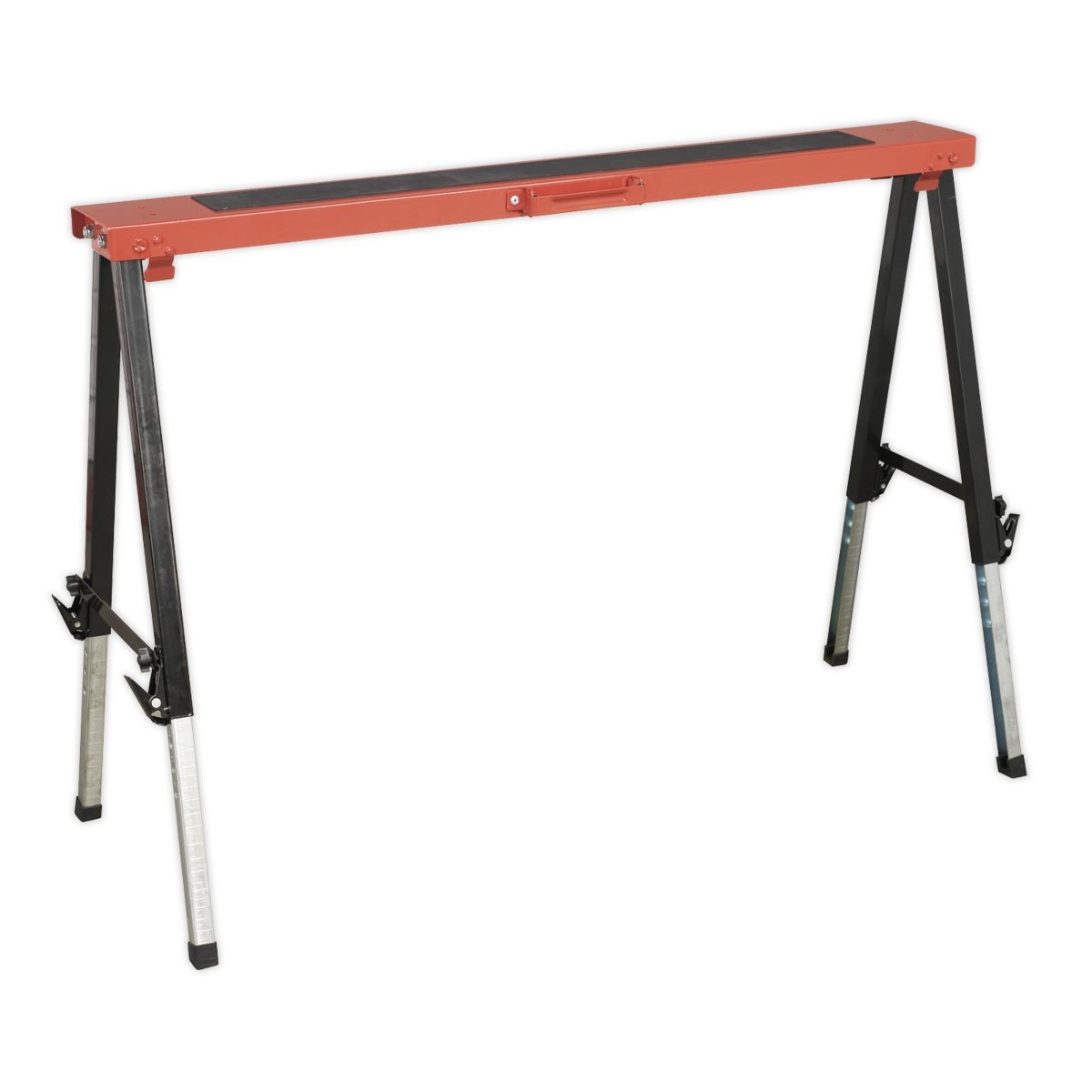 Sealey Fold Down Trestle with Adjustable Legs 150kg Capacity - Image 1