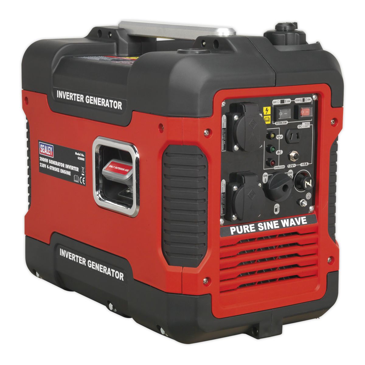 Sealey 2000W Inverter Generator 4-Stroke Engine 230V - Image 1