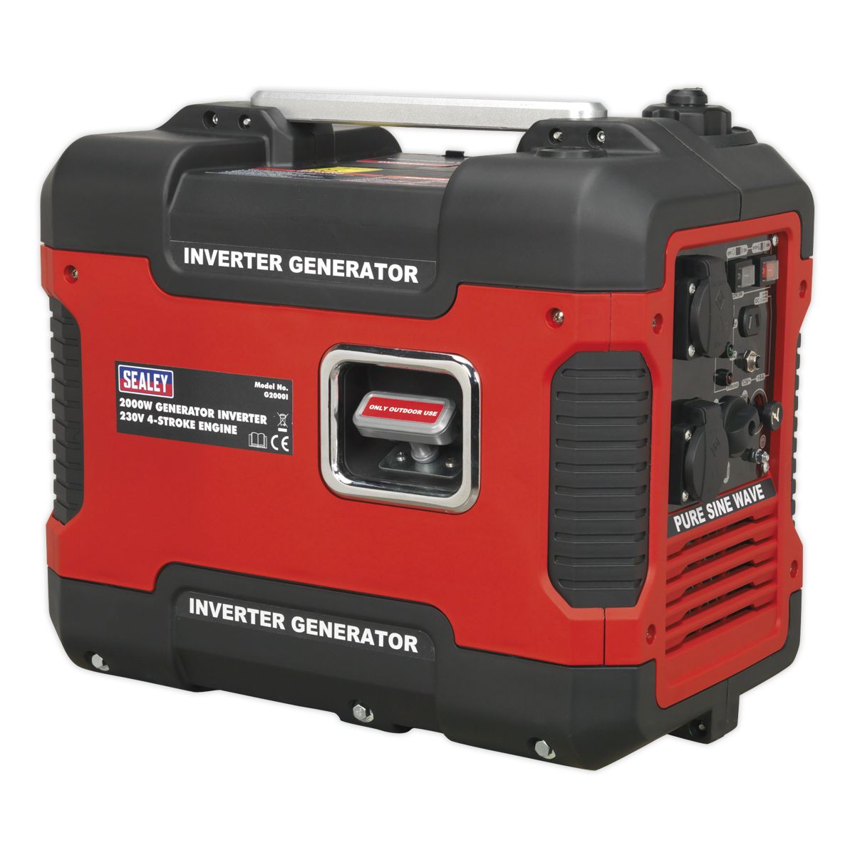 Sealey 2000W Inverter Generator 4-Stroke Engine 230V - Image 9