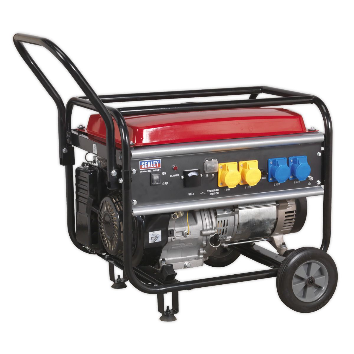 Sealey 5500W Generator 13hp 4-Stroke Engine 110/230V - Image 1