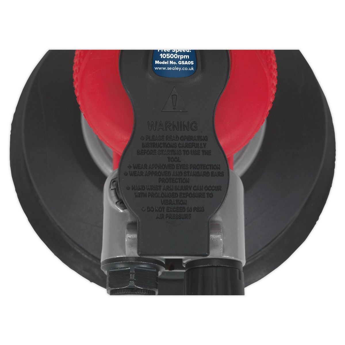 Sealey Generation Dust-Free Air Palm Random Orbital Sander 150mm - Image 2