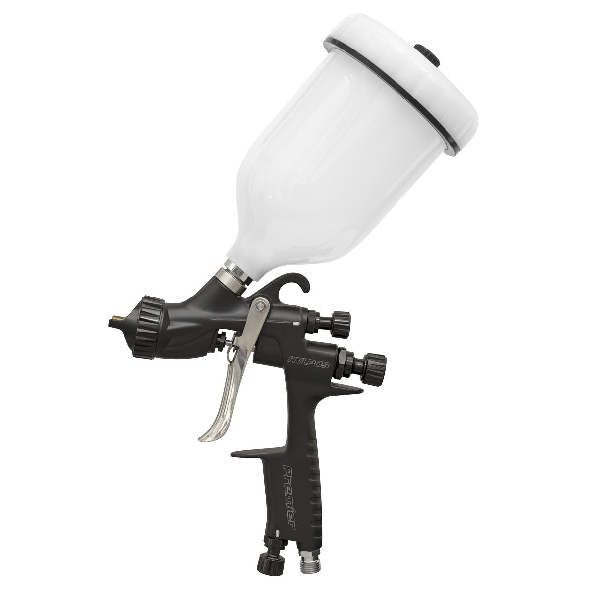 Sealey Premier Professional HVLP Gravity Feed Spray Gun 1.3mm Set-Up - Image 5