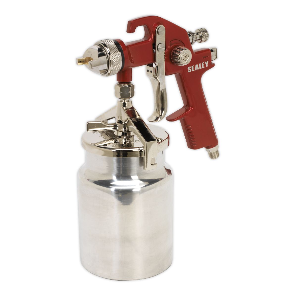 Sealey Workshop Series HVLP Suction Feed Spray Gun 1.7mm Set-Up - Image 1