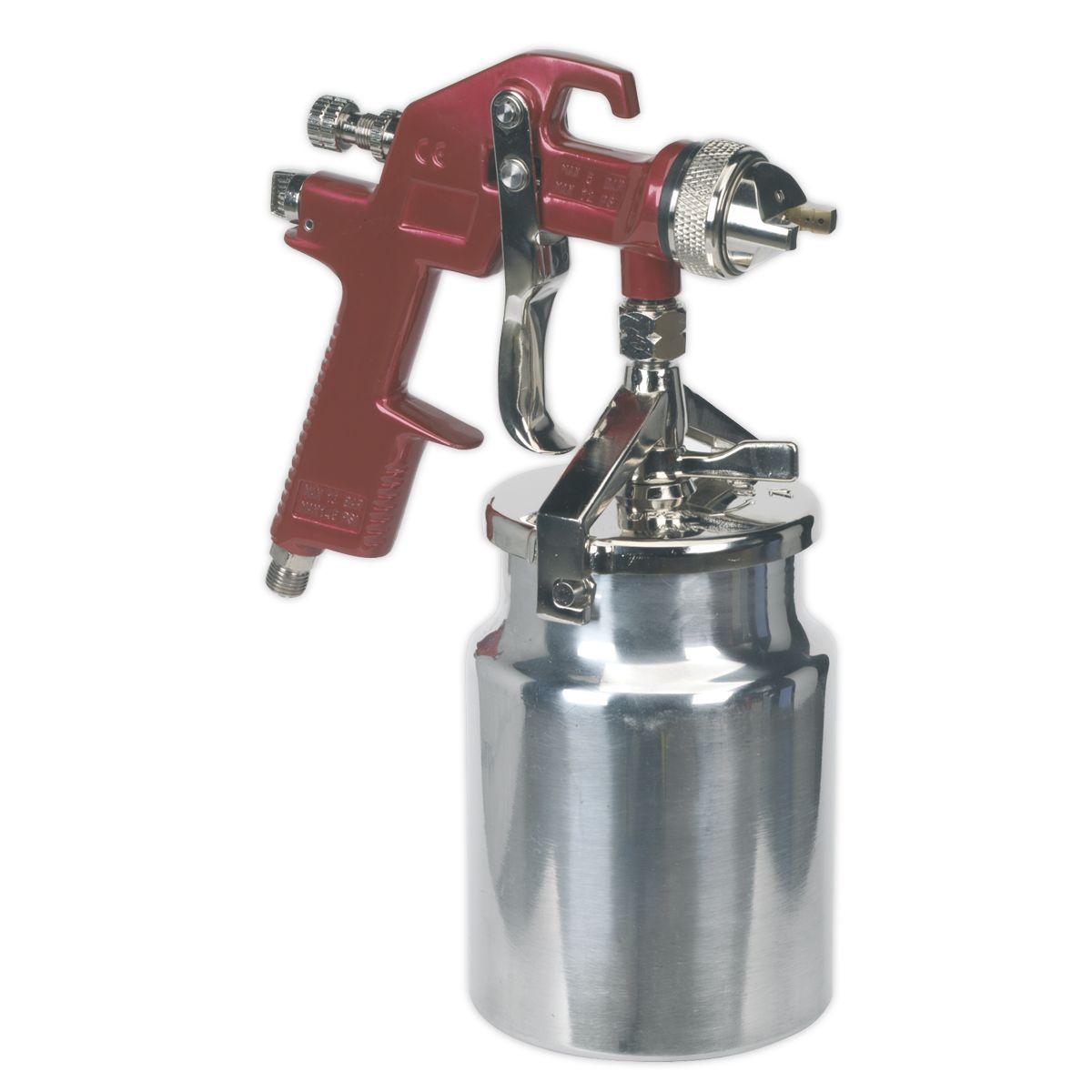 Sealey Workshop Series HVLP Suction Feed Spray Gun 1.7mm Set-Up - Image 2