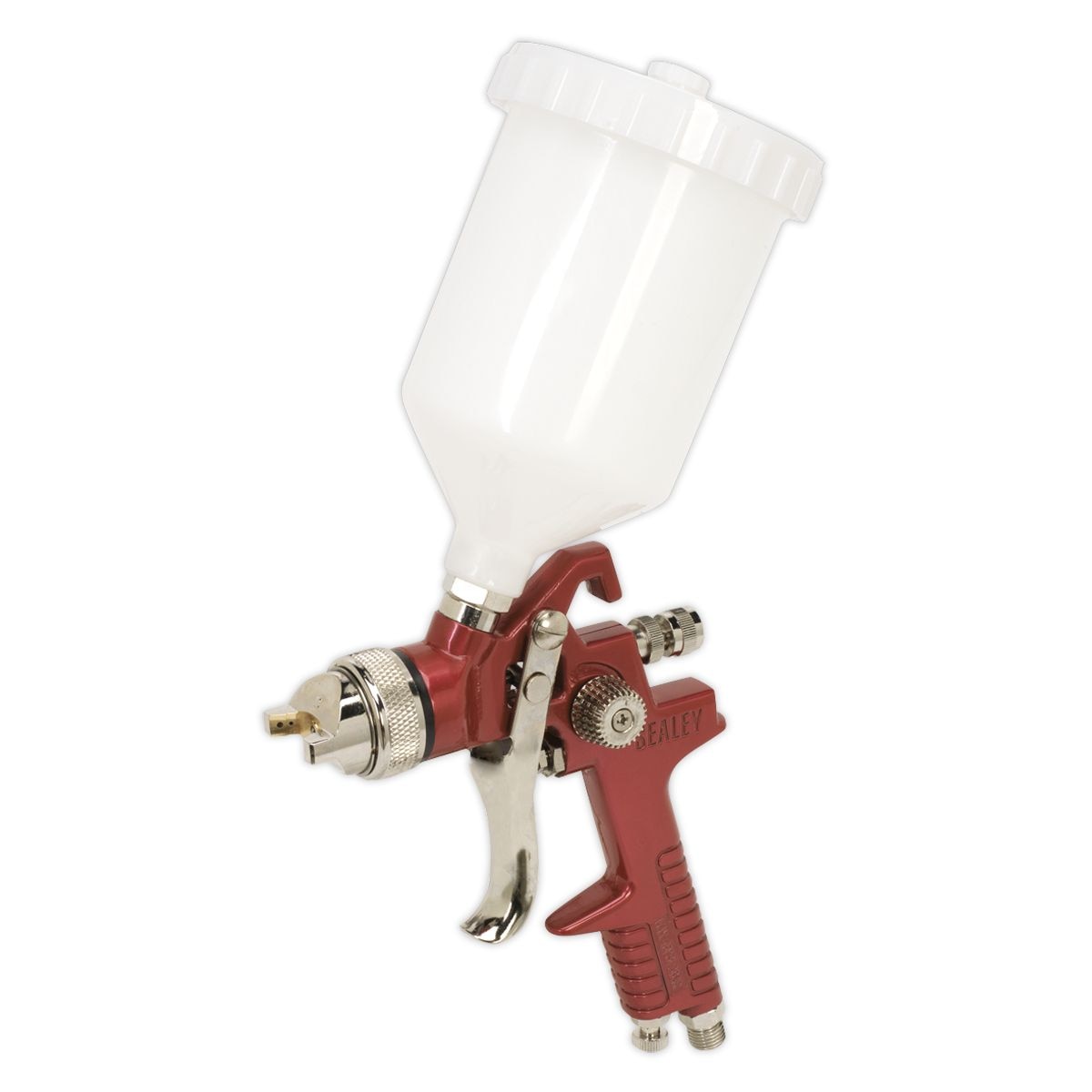 Sealey Workshop Series HVLP Gravity Feed Spray Gun 1.3mm Set-Up - Image 1