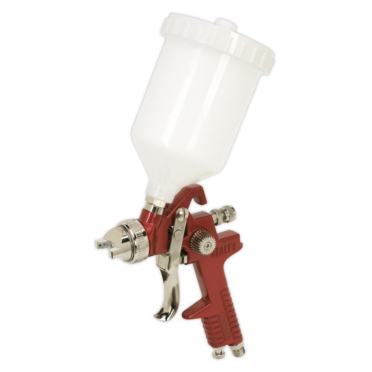 Sealey Workshop Series HVLP Gravity Feed Spray Gun 2mm Set-Up - Image 1