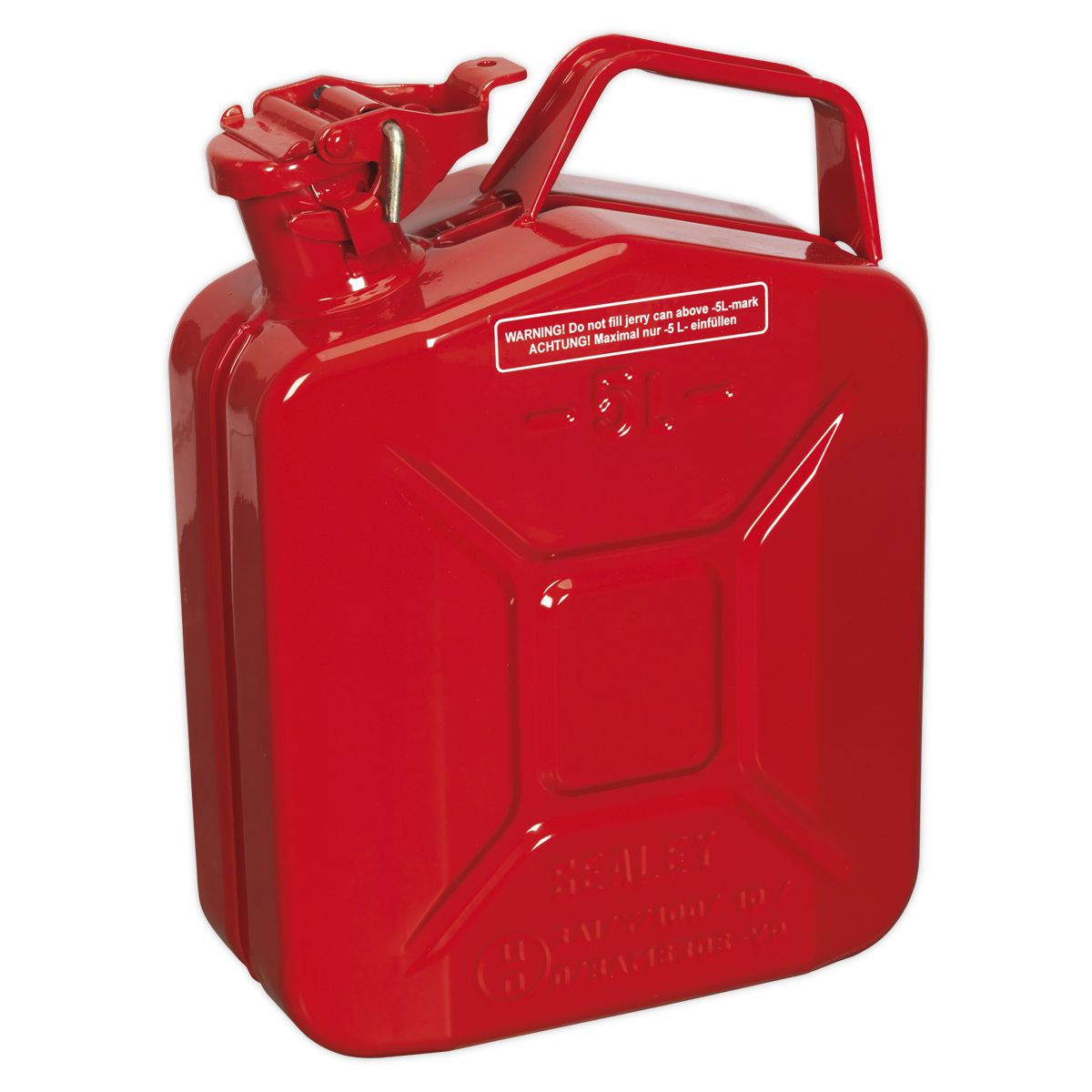 Sealey Jerry Can 5L - Red - Image 1