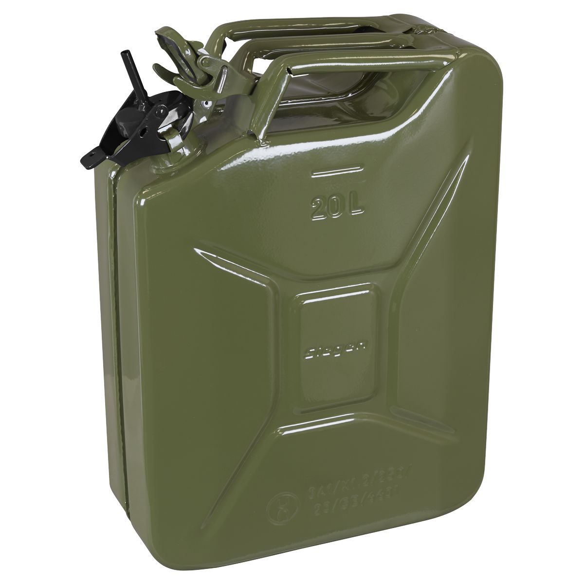 Sealey Jerry Can 20L - Green - Image 2