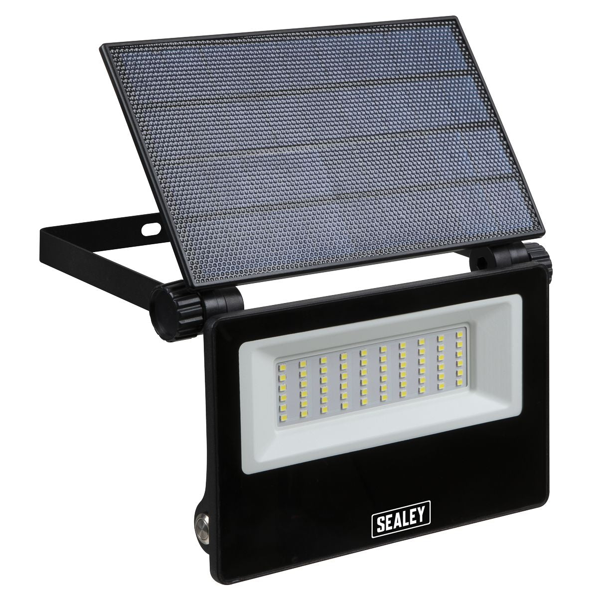 Sealey Extra-Slim Solar Floodlight with Wall Bracket 30W SMD LED - Image 1