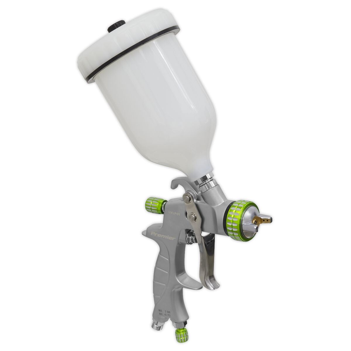 Sealey Premier Professional LVLP Gravity Feed Spray Gun 1.4mm Set-Up - Image 9