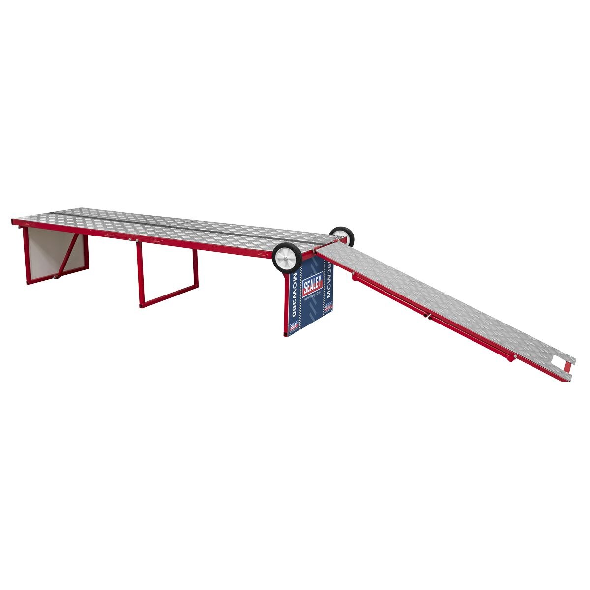 Sealey Folding Motorcycle Workbench with Ramp 360kg Capacity - Image 1