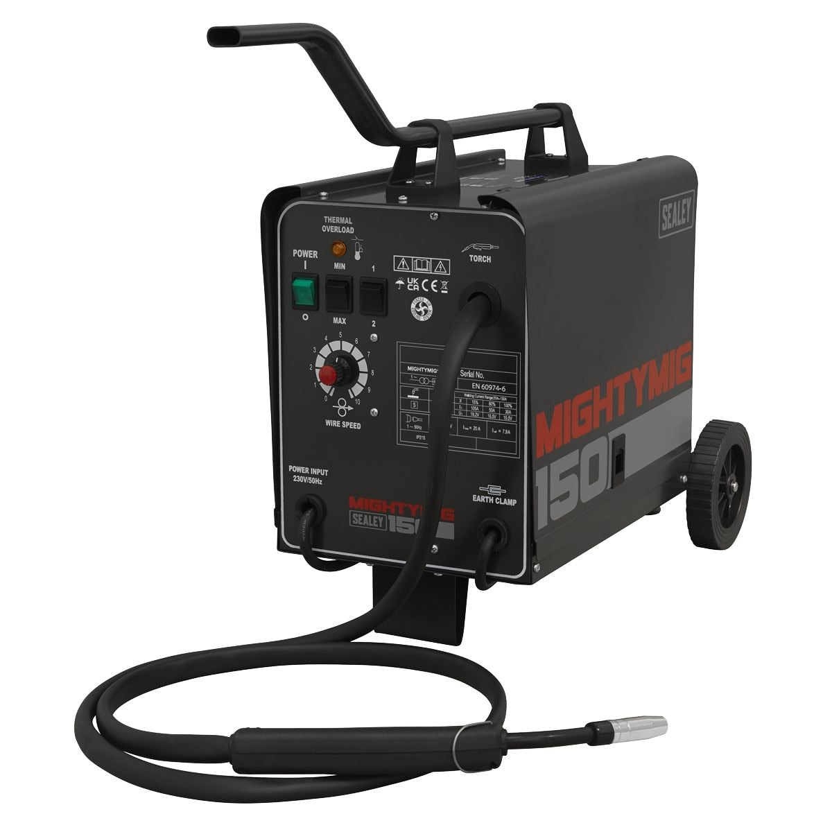 Sealey Professional Gas/Gasless MIG Welder 150A 230V - Image 1