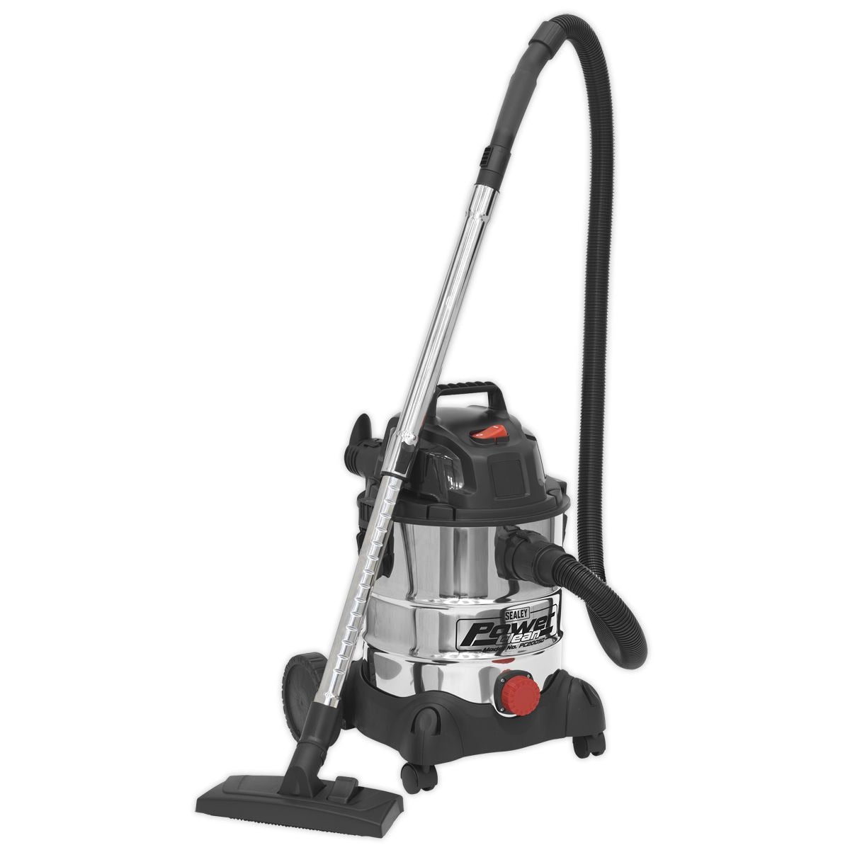 Sealey Industrial Vacuum Cleaner Wet & Dry Stainless Drum 20L 1250W/230V - Image 1