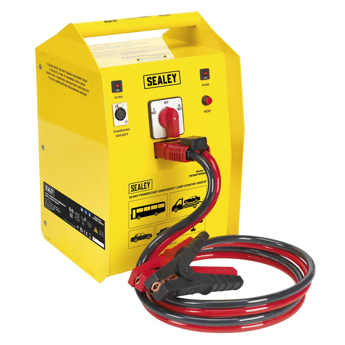 Sealey 12/24V Emergency Heavy-Duty Jump Starter 1000hp Start - Image 1