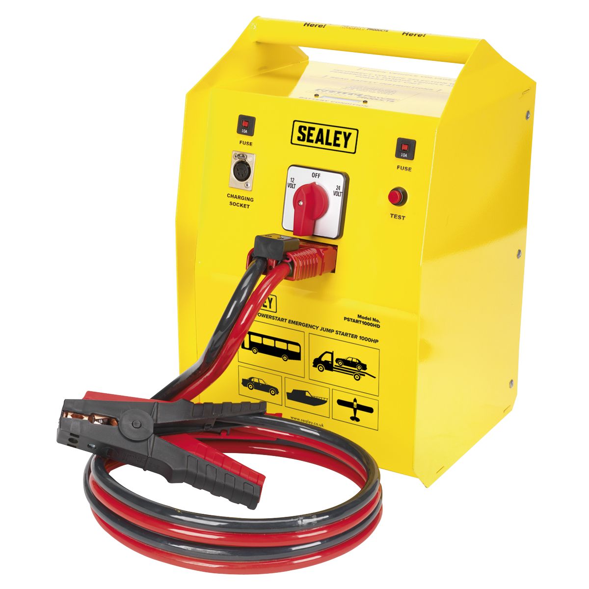 Sealey 12/24V Emergency Heavy-Duty Jump Starter 1000hp Start - Image 2